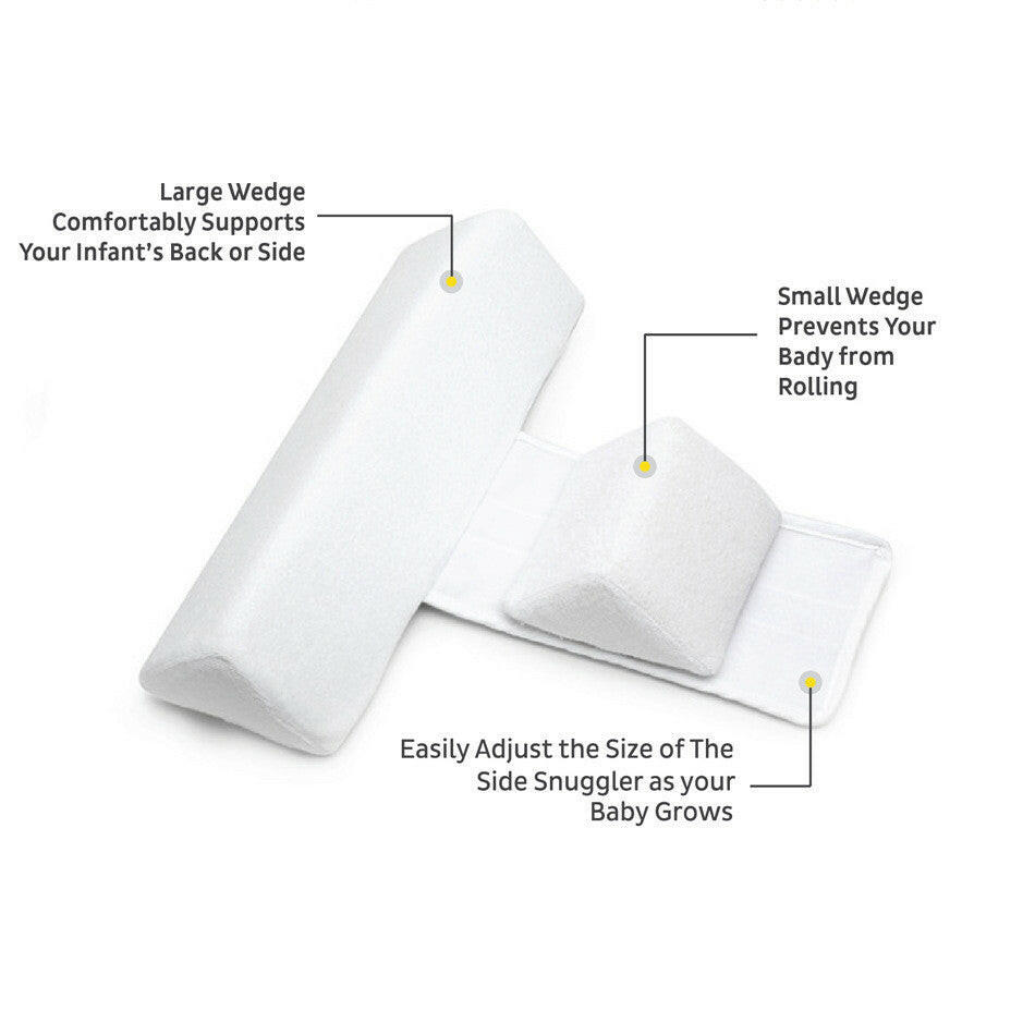 Anti-Roll Newborn Baby Side Sleeper Pillow Wedge with Removeable Cover