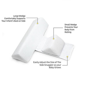 Newborn Baby Side Support Pillow Wedge with Removable Cover