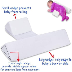 Newborn Baby Side Support Pillow Wedge with Removable Cover