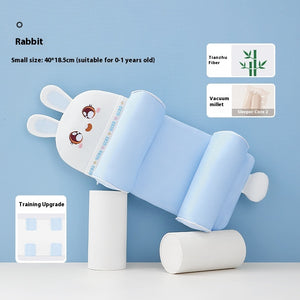 Product with rabbit design on a blue background, featuring Tianzhu Fiber and Vacuum Millet labels.