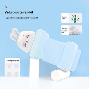 Velcro-cute rabbit product with packaging on a blue background