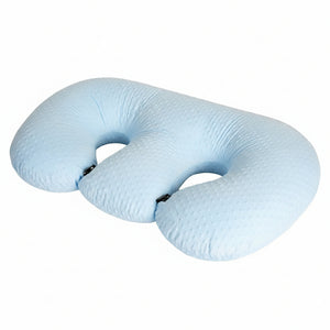 White U-shaped travel pillow on a white background