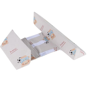 Folded baby blanket with cartoon characters on a white background