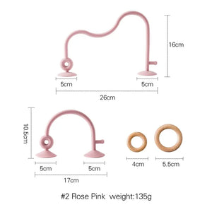 Montessori Silicone & Wooden Smart Ring Set