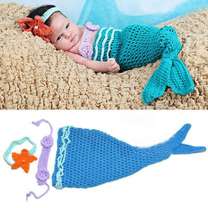 AquaBelleâ„¢ Baby Girl Mermaid Photo Prop Set