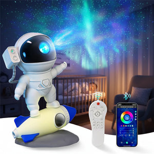 Kids Galactic Explorer 360° Sky Projector - Astronaut Rocket Night Light.