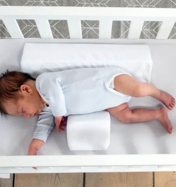 Anti-Roll Newborn Baby Side Sleeper Pillow Wedge with Removeable Cover