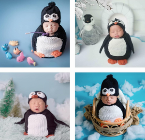 Crochet Baby Penguin Cocoon