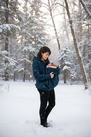 CuddleNest™ Cozy Babywearing Hoodie for Moms & Babies