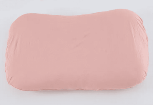 Pink pillowcase on a white background