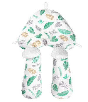 Baby swaddle with leaf pattern on a white background