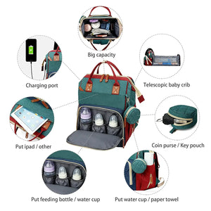 NestVoyage™ 3‑in‑1 Diaper Bag & Portable Changing Station