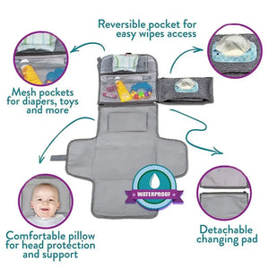2 in 1 Portable Diaper Changing Pad - Cuddle Baby
