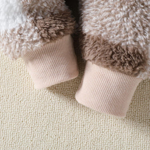 SnuggleCharm™ Cozy Plaid Fleece Baby Romper