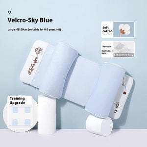 Children's toy with soft cotton material and Velcro-Sky Blue color on a light blue background