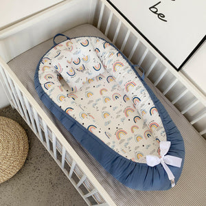 Portable Baby Lounger Nest with Head Pillow.