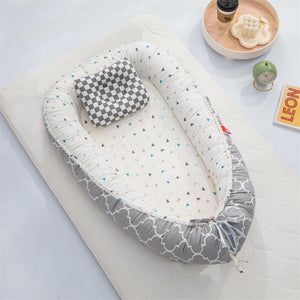 Portable Baby Lounger Nest with Head Pillow.