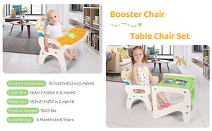 Infant-to-Toddler 3-in-1 Highchair Booster & Toddler Table Set