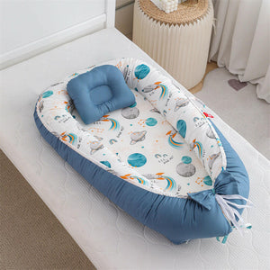 Portable Baby Lounger Nest with Head Pillow.