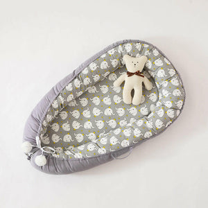 Portable Baby Lounger Nest with Head Pillow.