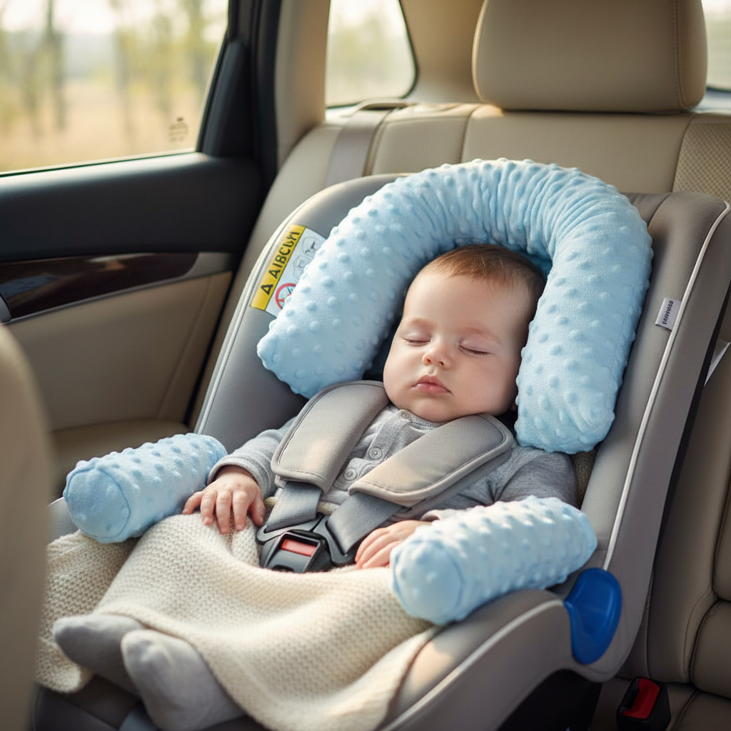 SnuggleNest Baby Travel Support Pillow Watermelon red