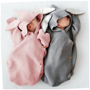 Knitted Bunny Baby Sleeping Bag.