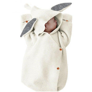 Knitted Bunny Baby Sleeping Bag.