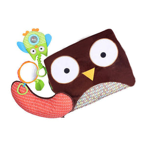 Tummy Time Baby Play Mat with Teether Rattles & Support Pillow