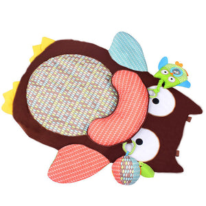 Tummy Time Baby Play Mat with Teether Rattles & Support Pillow