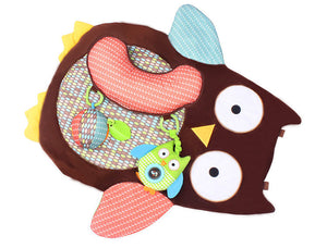 Tummy Time Baby Play Mat with Teether Rattles & Support Pillow