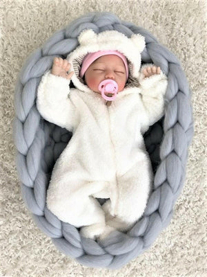 Newborn Baby Knitted Basket Nest.