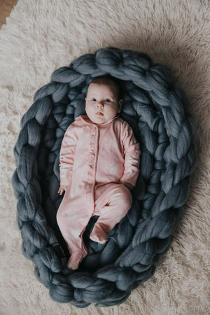 Newborn Baby Knitted Basket Nest.