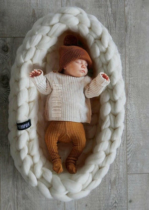 Newborn Baby Knitted Basket Nest.