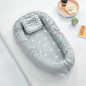 Portable Baby Lounger Nest with Head Pillow.