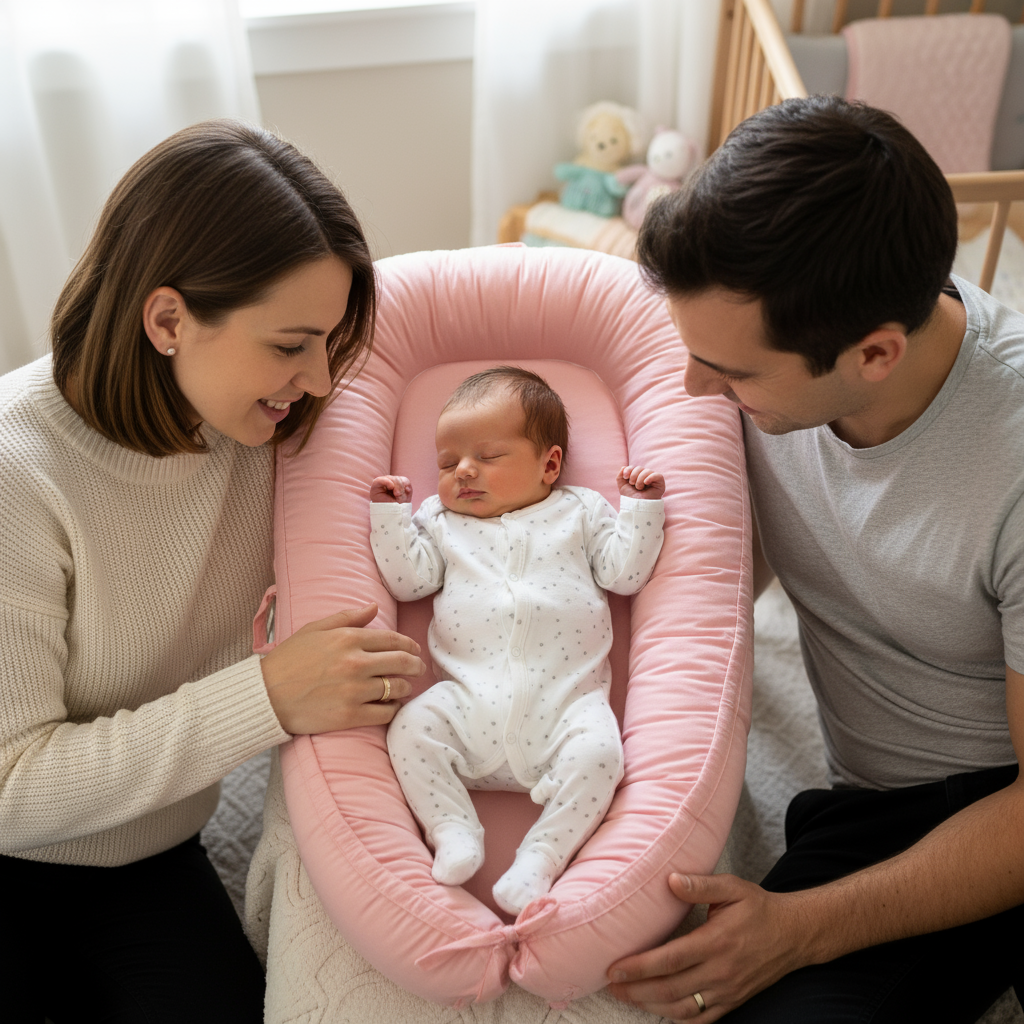 Premium Newborn Baby Lounger with Removable Cover