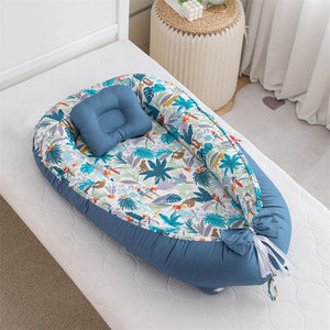 Portable Baby Lounger Nest with Head Pillow.