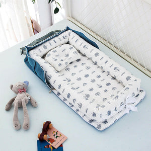 Portable Foldable Cotton Baby Crib Bed for Travel & Home Use