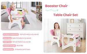 Infant-to-Toddler 3-in-1 Highchair Booster & Toddler Table Set