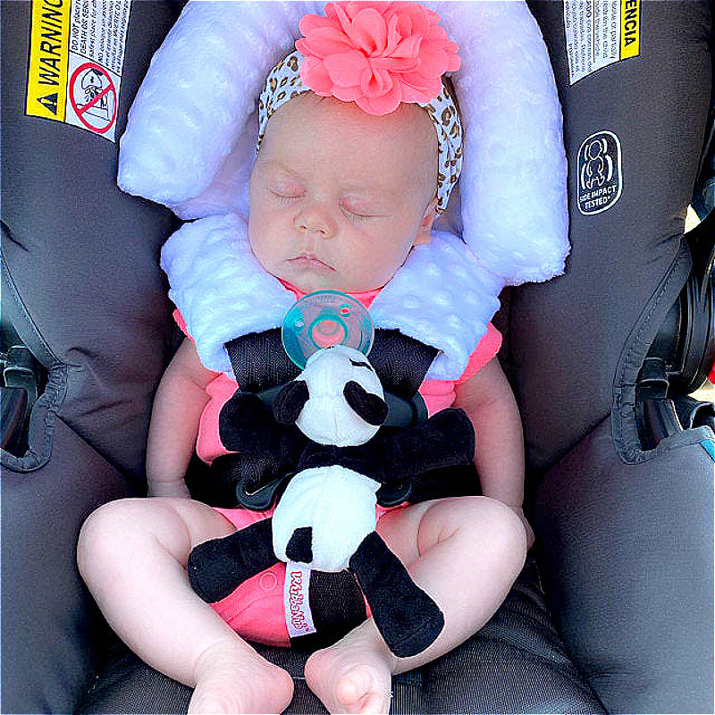 girly car seat and stroller SnuggleNest Infant Car Seat Pillow White