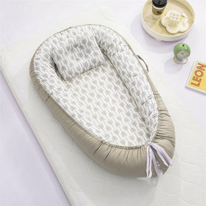 Portable Baby Lounger Nest with Head Pillow.