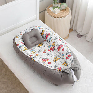 Portable Baby Lounger Nest with Head Pillow.