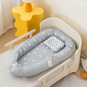 Portable Baby Lounger Nest with Head Pillow.