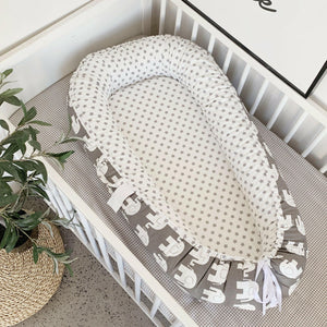 Portable Baby Lounger Nest with Head Pillow.