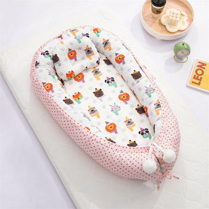 Portable Baby Lounger Nest with Head Pillow.