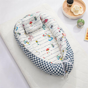 Portable Baby Lounger Nest with Head Pillow.