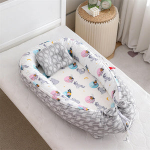 Portable Baby Lounger Nest with Head Pillow.