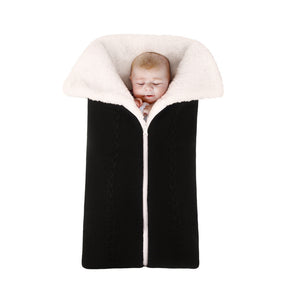 Cozy Wool Knit Baby Sleeping Bag Blanket