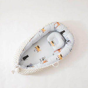 Portable Baby Lounger Nest with Head Pillow.