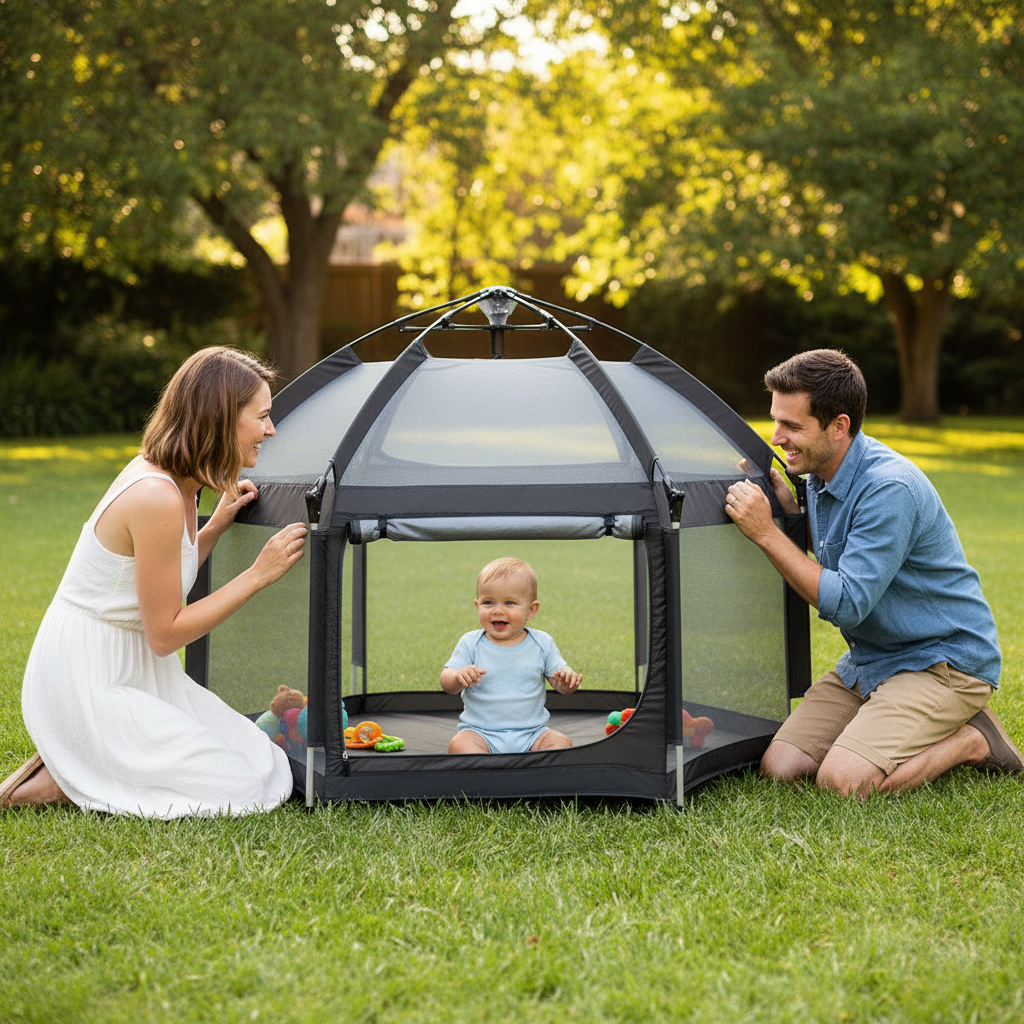 Pop 'N Go® Portable Baby Playpen with UV Shade Cover