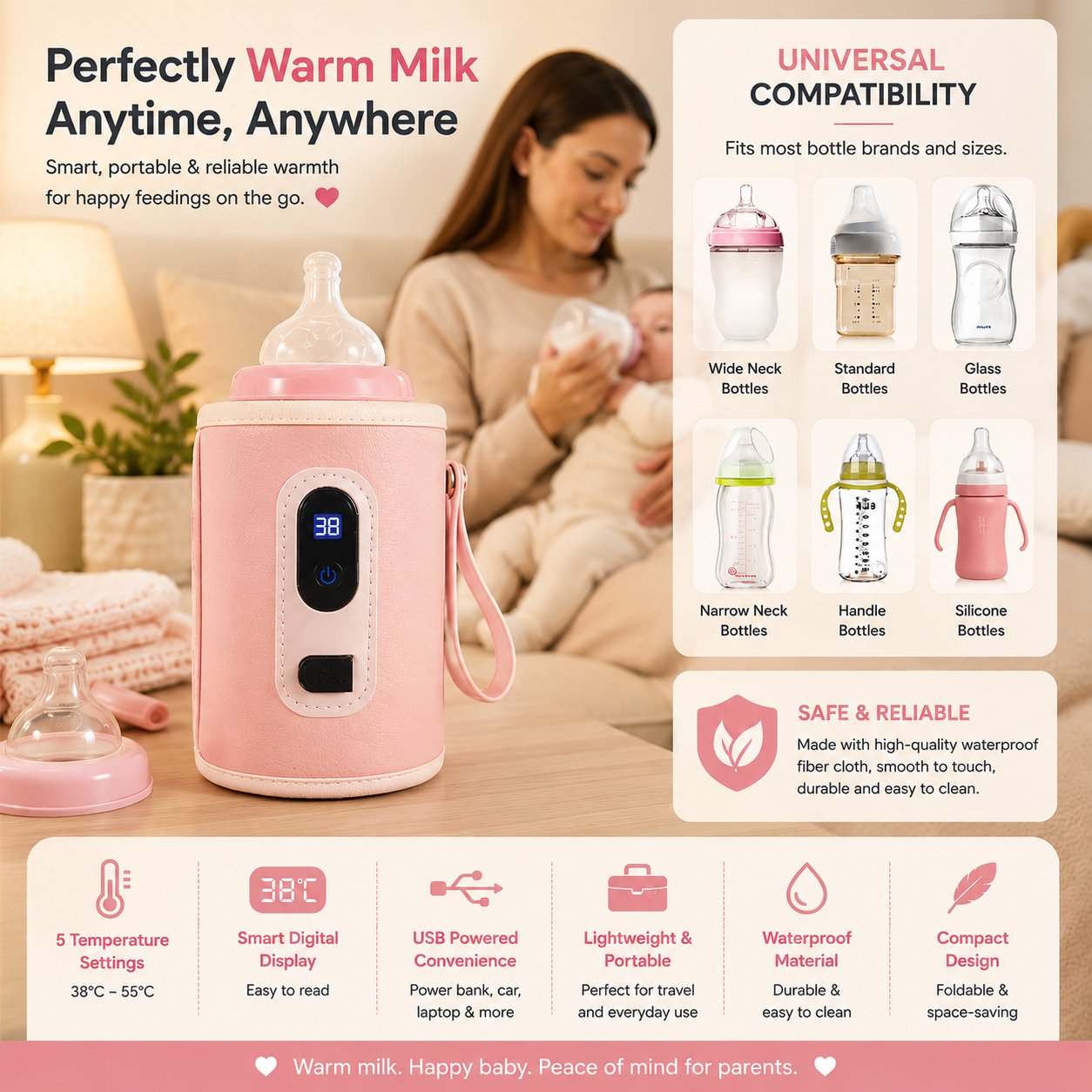 ThermiGo™ Fast Baby Bottle Warmer with Digital Display